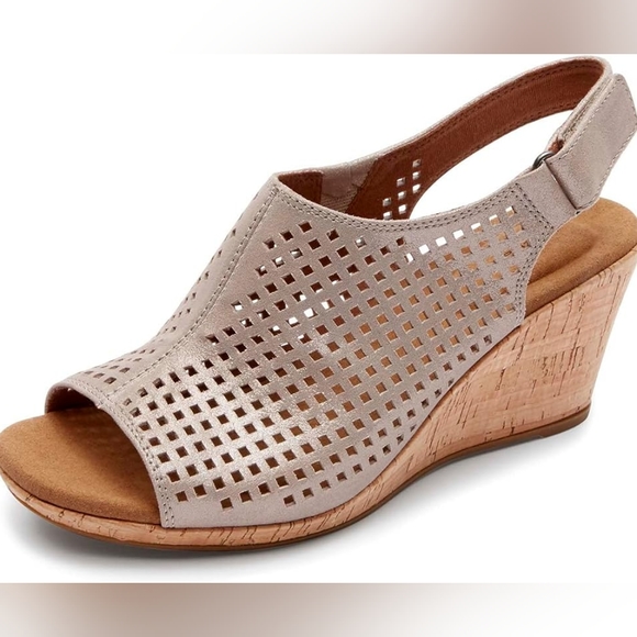 ๐ฃROCKPORT Briah Perf Sling in Metallic๐ footwear - Picture 2 of 14